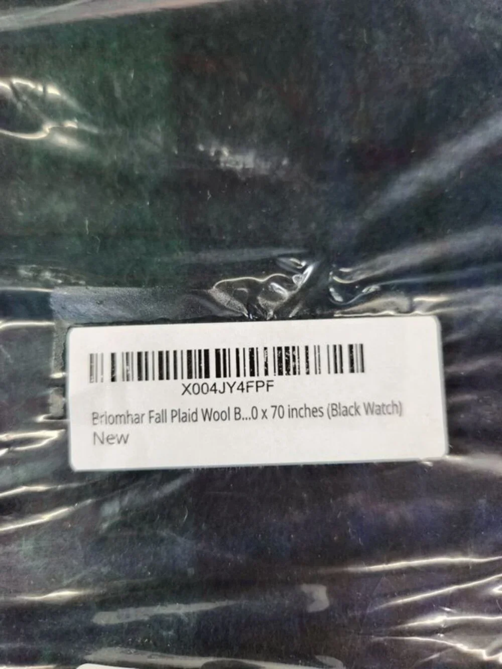 Clans Scotland  Black Watch Tartan Wool Blend Fringe Blanket  60